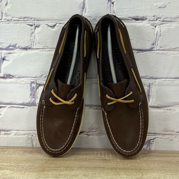 Sperry Authentic Original Brown Leather Boat Shoes Men’s 13 - Picture 6 of 8